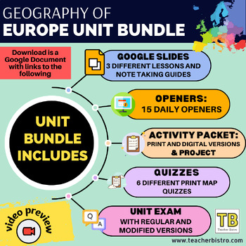 Preview of BUNDLE: European World Geography