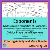 BUNDLE - Exponent Multiplication & Division Properties Col