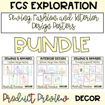 Preview of BUNDLE: FACS Design + Sewing Posters | Family Consumer Sciences | FACS, FCS