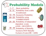 BUNDLE *** FCP, Perm, Comb, & Probability Models Lessons &