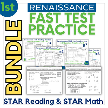 Preview of FL STAR Reading and STAR Math Test Prep BUNDLE - 1st Grade