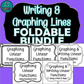 Preview of BUNDLE - FOLDABLES & ASSIGNMENT - Writing & Graphing Lines