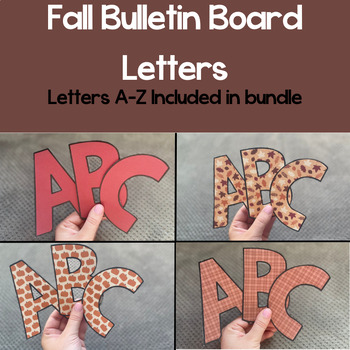 Preview of BUNDLE, Fall Bulletin Board Letters A-Z, Fall Classroom Decor