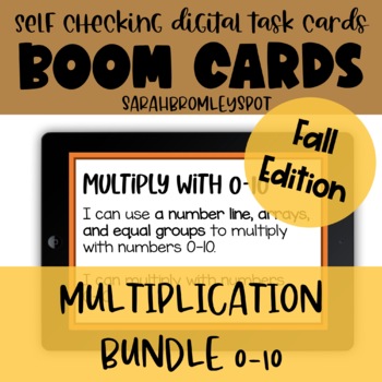Preview of BUNDLE: Fall Theme Multiply 0-10 Boom Cards™
