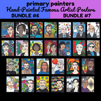 BUNDLE- Famous Artist Posters Sets 6 and 7 by Primary Painters | TPT