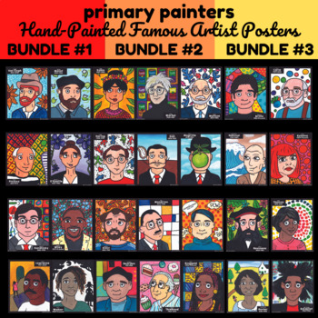Preview of BUNDLE- Famous Artists Classroom Posters Sets 1, 2, and 3