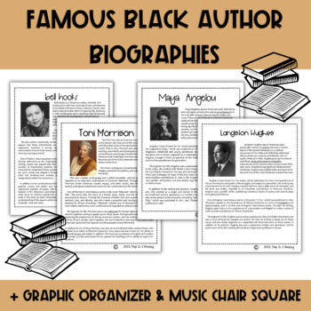 Preview of BUNDLE Famous Black Authors | Black History Month, No Prep Assignment + Posters