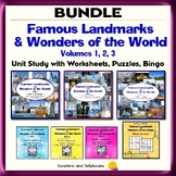 Famous Landmarks & Wonders of the World Vol. 1-2-3 & Bingo