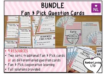 Preview of Maths Fan and Pick a Question Cards Complete Pack