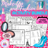 BUNDLE - Fashion Makeup Activity Pages Coloring Sketch Des
