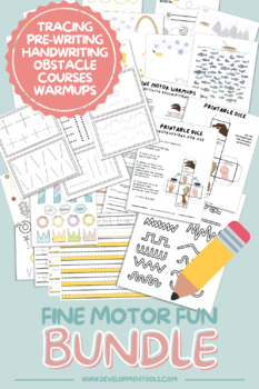 Preview of BUNDLE Fine Motor Fun: Warmup, Tracing and Handwriting Activities