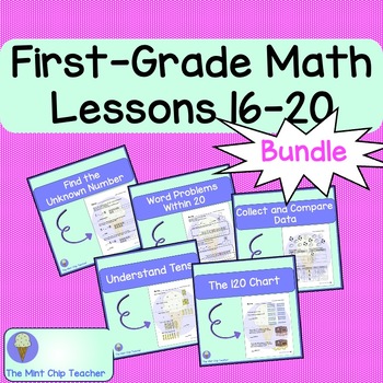 Preview of BUNDLE First Grade iReady Math Lessons 16, 17, 18, 19, and 20 - 2024