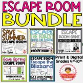 BUNDLE - Five Escape Room Games for End of Year Engagement