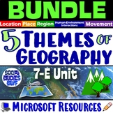 BUNDLE | Microsoft Five Themes of Geography 7-E Unit | 5 Theme | Print & Digital