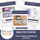 BUNDLE: Flashcards for Addition, Subtraction, Multiplicati
