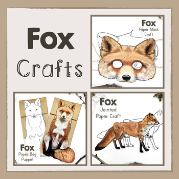 Preview of BUNDLE | Fox | Printable Paper Craft Templates | Foxes
