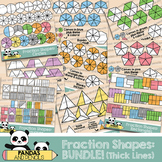2,548 Fraction Shapes!! *HUGE BUNDLE* Math Fractions Clip Art