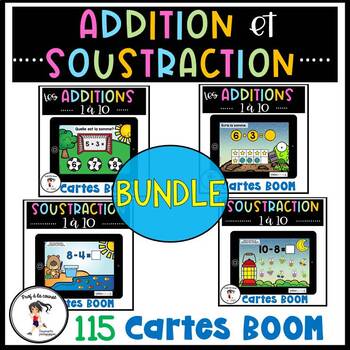 Preview of BUNDLE French Addition and Subtraction BOOM Cards | Addition et soustraction