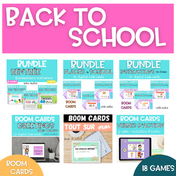 Preview of BUNDLE French Back to School BOOM CARDS Rentrée