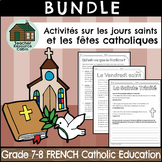 BUNDLE: French Catholic Activities (Grade 7/8)