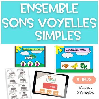 Preview of END OF YEAR MEGA BUNDLE Sounds French Phonics | Sons Voyelles Simples