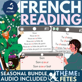 BUNDLE French Reading passages fluency with audio SEASONAL