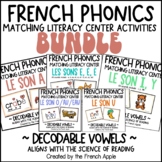 BUNDLE French Vowels Decodable Matching Literacy Centers |