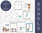 BUNDLE Fun Kids Inspirational Quotes Board Posters, Growth