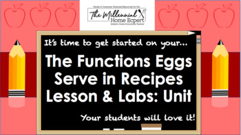 Preview of BUNDLE- Functions Eggs Serve in Recipes Unit (NASAFACS 8.5.11) (15 day unit)