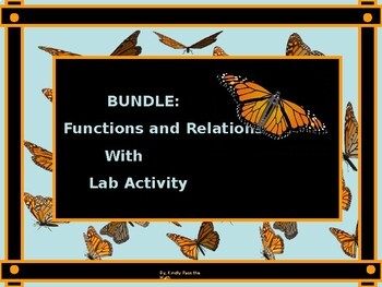 Preview of BUNDLE:  Functions and Relations Power Point with Corresponding Lab/ NO PREP