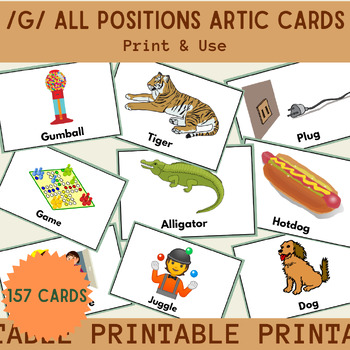 Preview of BUNDLE: G-All Positions Articulation Flashcards: 157 CARD SET