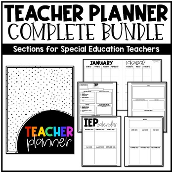 Preview of BUNDLE |Dated & Undated Teacher Planner / Binder with Special Education Sections