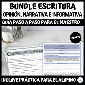 Preview of BUNDLE ESCRITURA TEXTOS OPINIÓN, NARRATIVOS E INFORMATIVOS