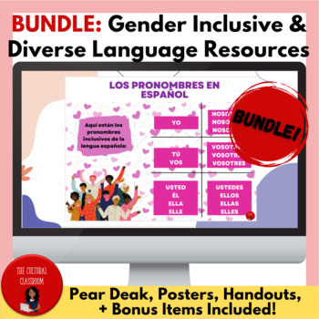 Preview of BUNDLE Gender Inclusive and Diverse Spanish Language | Featuring "Elle" + "Vos"