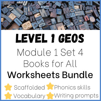 Preview of BUNDLE! Geos Level 1 Module 1 Set 4 - Books for All Worksheets First Grade