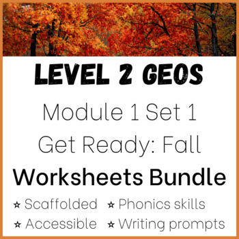 Preview of BUNDLE! Geos Level 2 Module 1 Set 1 Fall -  Reading Response worksheets