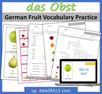 Preview of BUNDLE German Fruit das Obst Vocabulary Practice
