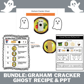 Preview of BUNDLE: Ghost Graham Cracker Visual Recipe Sheets & POWERPOINT