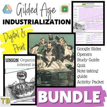 Preview of BUNDLE Gilded Age Industrialization: Print and Digital