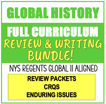 Preview of BUNDLE! Global History Review & Writing (Review, CRQs, Enduring Issues, Regents)