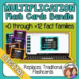 BUNDLE Google Digital Multiplication Flashcards 0x0 to 12x