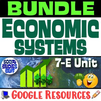 Preview of Intro to Types of Economic Systems 7-E Resource BUNDLE | FUN Google Unit