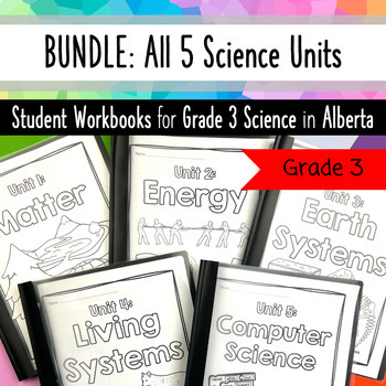 Preview of BUNDLE: Grade 3 Science Resources for Alberta Curriculum - Workbooks Activities