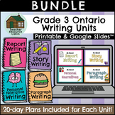 BUNDLE: Grade 3 WRITING UNITS (Printable + Google Slides™)