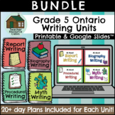 BUNDLE: Grade 5 WRITING UNITS (Printable + Google Slides™)