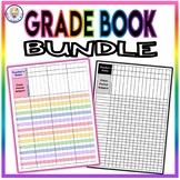 BUNDLE!! Grade Book Sheets - Colorful and Black and White