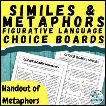 Preview of BUNDLE Similes and Metaphors a Figurative Language Activity for Gifted Students