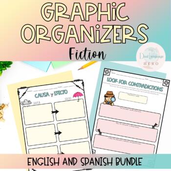 Preview of BUNDLE: Graphic organizers in Spanish & English: Fiction set