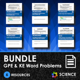 BUNDLE - GPE & KE Word Problems & Quiz - Distance Learning
