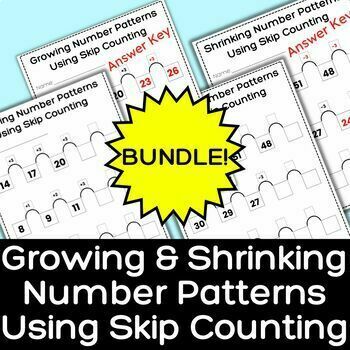 Preview of BUNDLE Growing and Shrinking Number Patterns Skip Counting Addition Subtraction